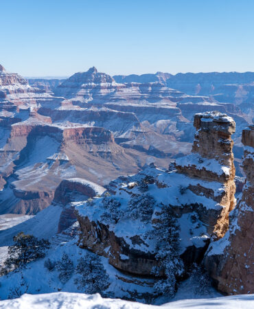 The Grand Canyon is much less crowded in January!